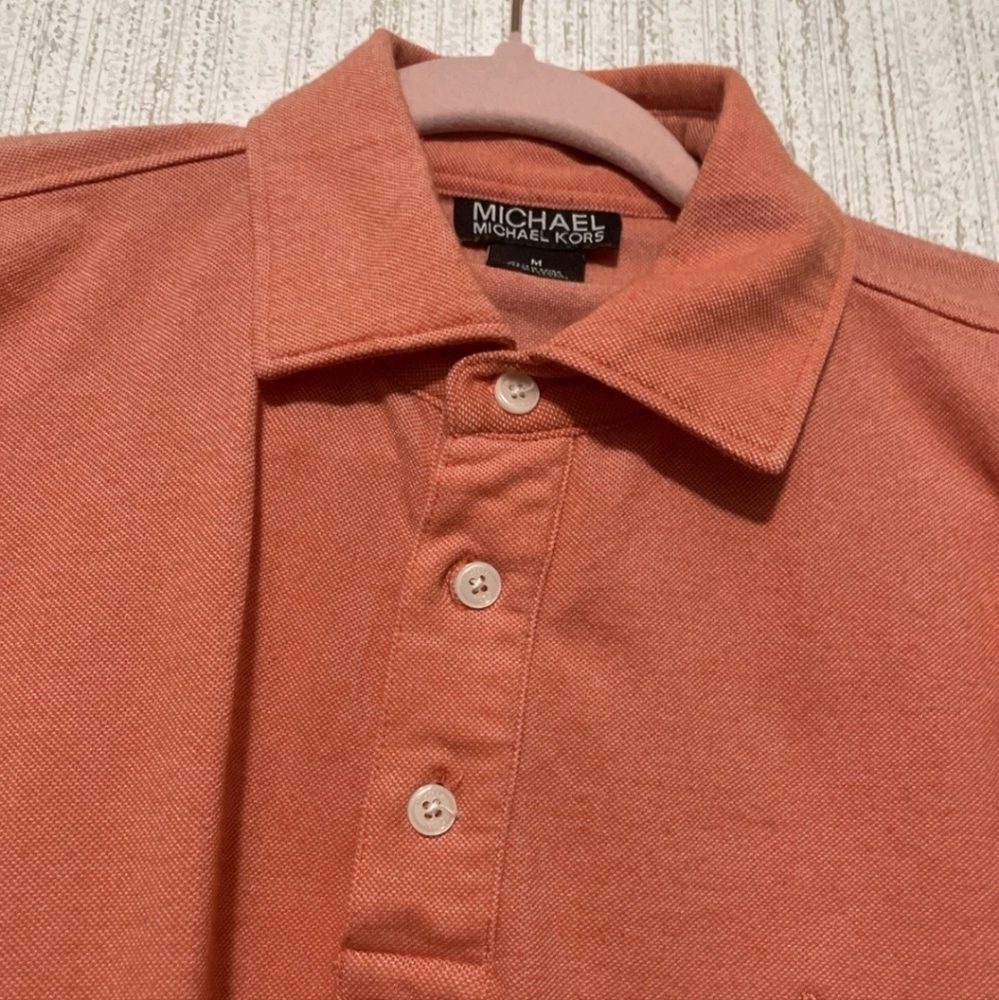 Michael Michael Kors Mens Size Small Orange Polo - Picture 3 of 11